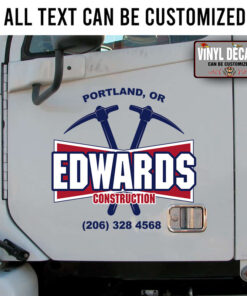 Personalized Usdot Construction Company Sticker 11070