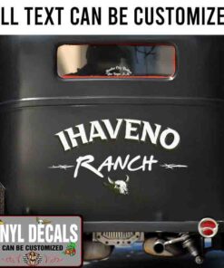 Personalized Long Horn Ranch Vinyl Sticker 10470