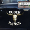 Personalized Long Horn Ranch Vinyl Sticker 10501