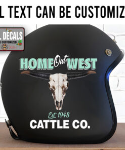 Personalized Long Horn Skull And Farm Sticker 11935