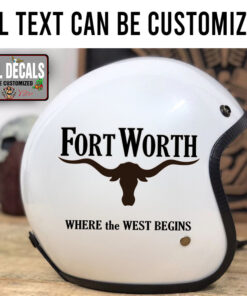 Personalized Long Horn Skull Farm Lettering Sticker 11910