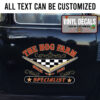 Personalized V8 And Checker Flag Sticker 11906