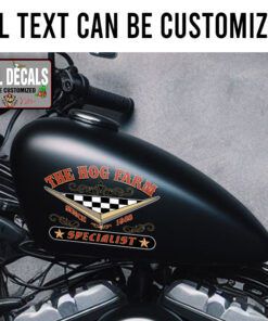 Personalized V8 And Checker Flag Sticker 11906