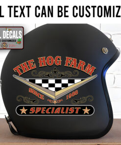 Personalized V8 And Checker Flag Sticker 11906