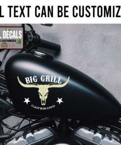 Personalized Long Horn Skull Farm Sticker 11985