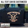 Personalized V8 Custom Shop Lettering Sticker 10944