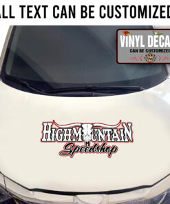 Personalized Long Horn Skull Speed Shop Sticker 11111