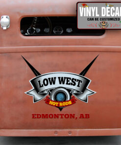 Personalized V8 Engine Lettering Vinyl Sticker 10324