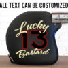 Personalized Lucky 13 Bastard Motorcycle Helmet Sticker 11810