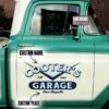 Personalized V8 Garage Lettering Vinyl Sticker 10673