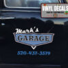 Personalized V8 Hot Rod Garage Lettering Vinyl Sticker 10326