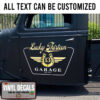 Personalized Lucky Thirteen Lettering Vinyl Sticker 10770