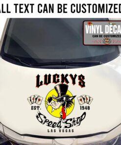 Personalized Luckys Mr Speed Shop Sticker 11270
