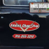 Personalized V8 Hot Rod Garage Lettering Vinyl Sticker 10509