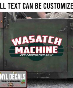Personalized Machine And Fabrication Shop Lettering Vinyl Sticker 10467