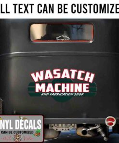 Personalized Machine And Fabrication Shop Lettering Vinyl Sticker 10467