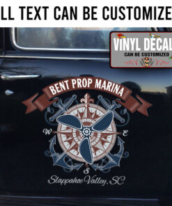 Personalized Maritime Lettering Vinyl Sticker 10621