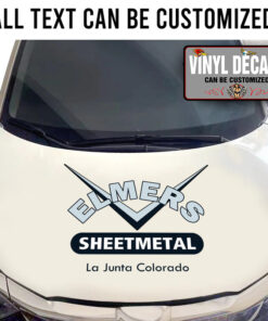 Personalized V8 Hot Rod Lettering Sticker 10985