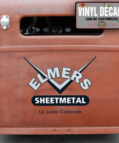 Personalized V8 Hot Rod Lettering Sticker 10985