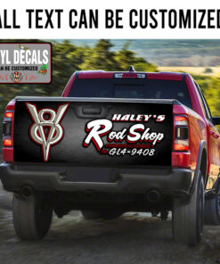 Personalized V8 Lettering Truck Tailgate Decals 11138
