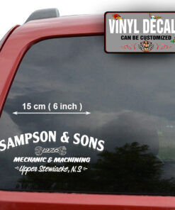 Personalized Mechanic Car Lettering Hot Rod Rat Rod Door Art Vinyl Sticker 10196