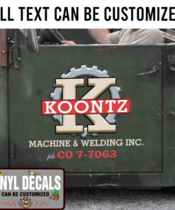 Personalized Mechanic Lettering Vinyl Sticker 10319