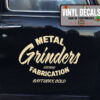 Personalized Metal Fabrication Lettering Vinyl Sticker 10420