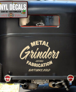 Personalized Metal Fabrication Lettering Vinyl Sticker 10420