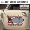 Personalized Mo Kan Missile Lettering Vinyl Sticker 10468