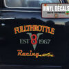 Personalized V8 Racing Flaming Sticker 11896