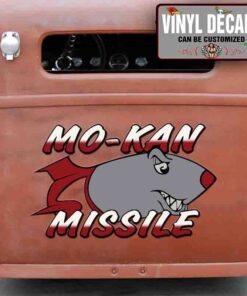 Personalized Mo Kan Missile Lettering Vinyl Sticker 10468
