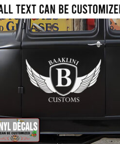 Personalized Monogram Emblem Lettering Sticker 11362