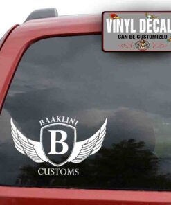 Personalized Monogram Emblem Lettering Sticker 11362