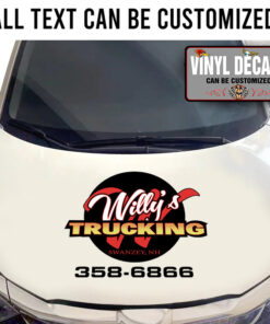 Personalized Monogram Truck Lettering Vinyl Sticker 10854