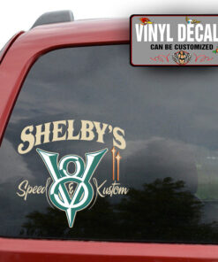 Personalized V8 Speed And Custom Lettering Sticker 11336