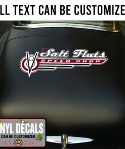 Personalized V8 Speed Shop Lettering Vinyl Sticker 10820