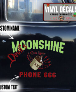 Personalized Moonshine Corn Liquor Lettering Vinyl Sticker 10421