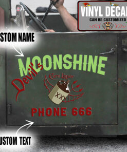 Personalized Moonshine Corn Liquor Lettering Vinyl Sticker 10421