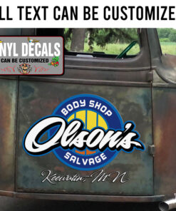 Personalized Vehicle Door Lettering Vinyl Sticker 10333
