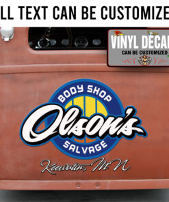 Personalized Vehicle Door Lettering Vinyl Sticker 10333