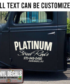 Personalized Vehicle Door Lettering Vinyl Sticker 10352