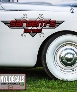 Personalized Vehicle Lettering Garage Sticker 12100