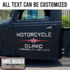 Personalized Motorcycle Clinic Sticker 11013