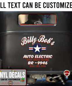 Personalized Veteran Garage Lettering Sticker 11051