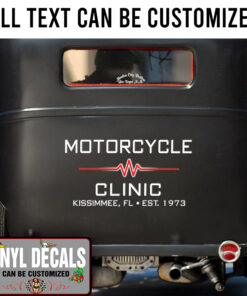 Personalized Motorcycle Clinic Sticker 11013
