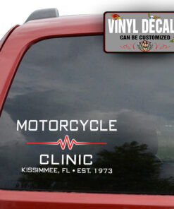 Personalized Motorcycle Clinic Sticker 11013