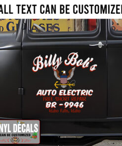 Personalized Veteran Garage Lettering Sticker 11053