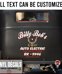 Personalized Veteran Garage Lettering Sticker 11053