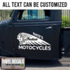 Personalized Motorcycle Lettering Sticker 10937