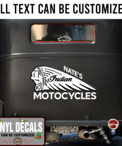 Personalized Motorcycle Lettering Sticker 10937